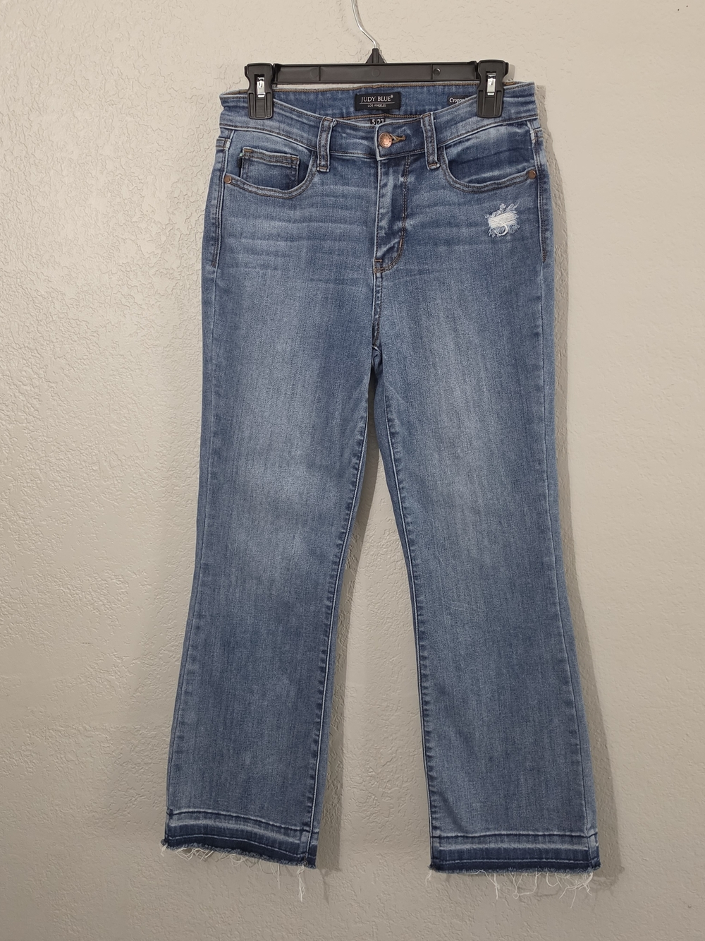 Judy Blue Cropped Boot Cropped Medium Wash Straight Leg Jeans Womens 5/27